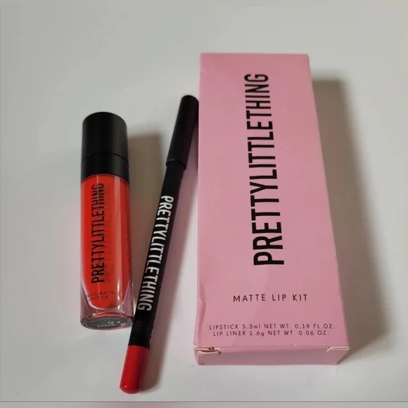 Pretty Little Thing Liquid Matte Lip Kit Shade Coral - Picture 4 of 7